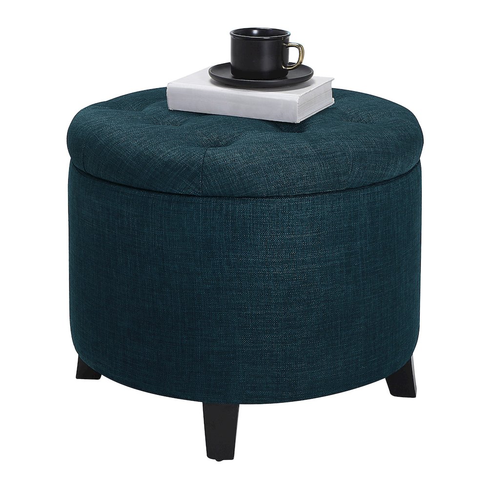 Designs4Comfort Round Storage Ottoman. Picture 2