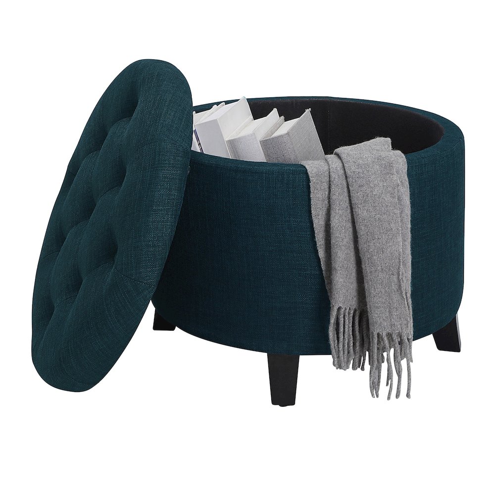 Designs4Comfort Round Storage Ottoman. Picture 3
