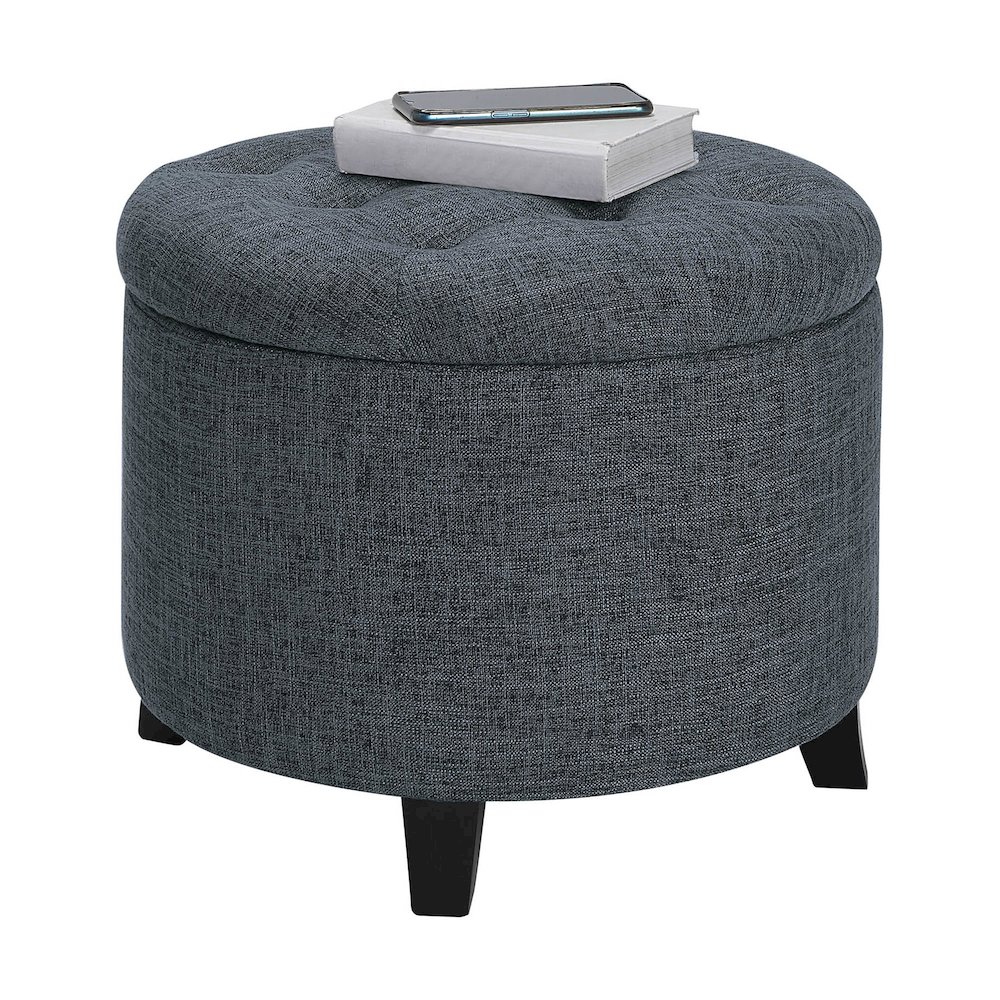 Designs4Comfort Round Storage Ottoman. Picture 2