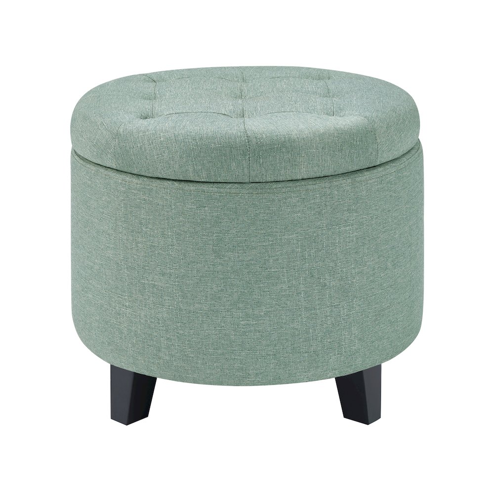 Designs4Comfort Round Storage Ottoman. Picture 1