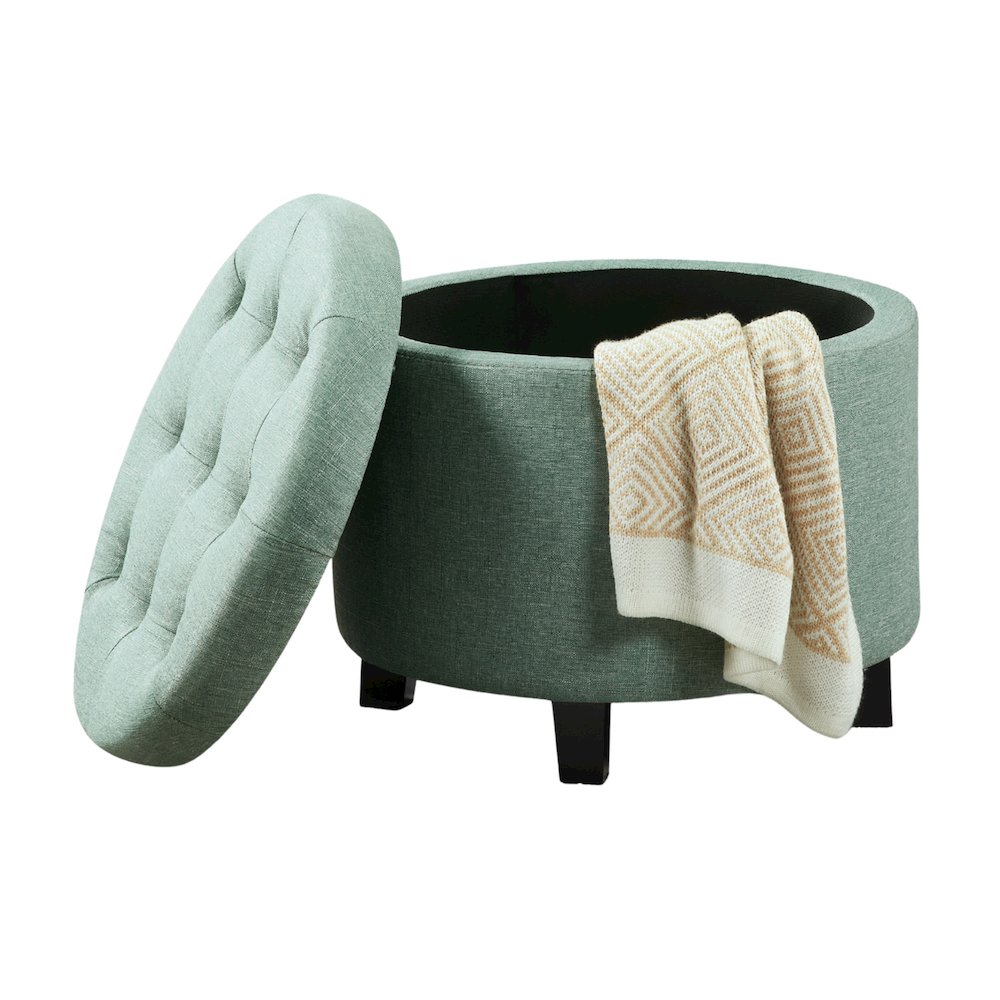 Designs4Comfort Round Storage Ottoman. Picture 3