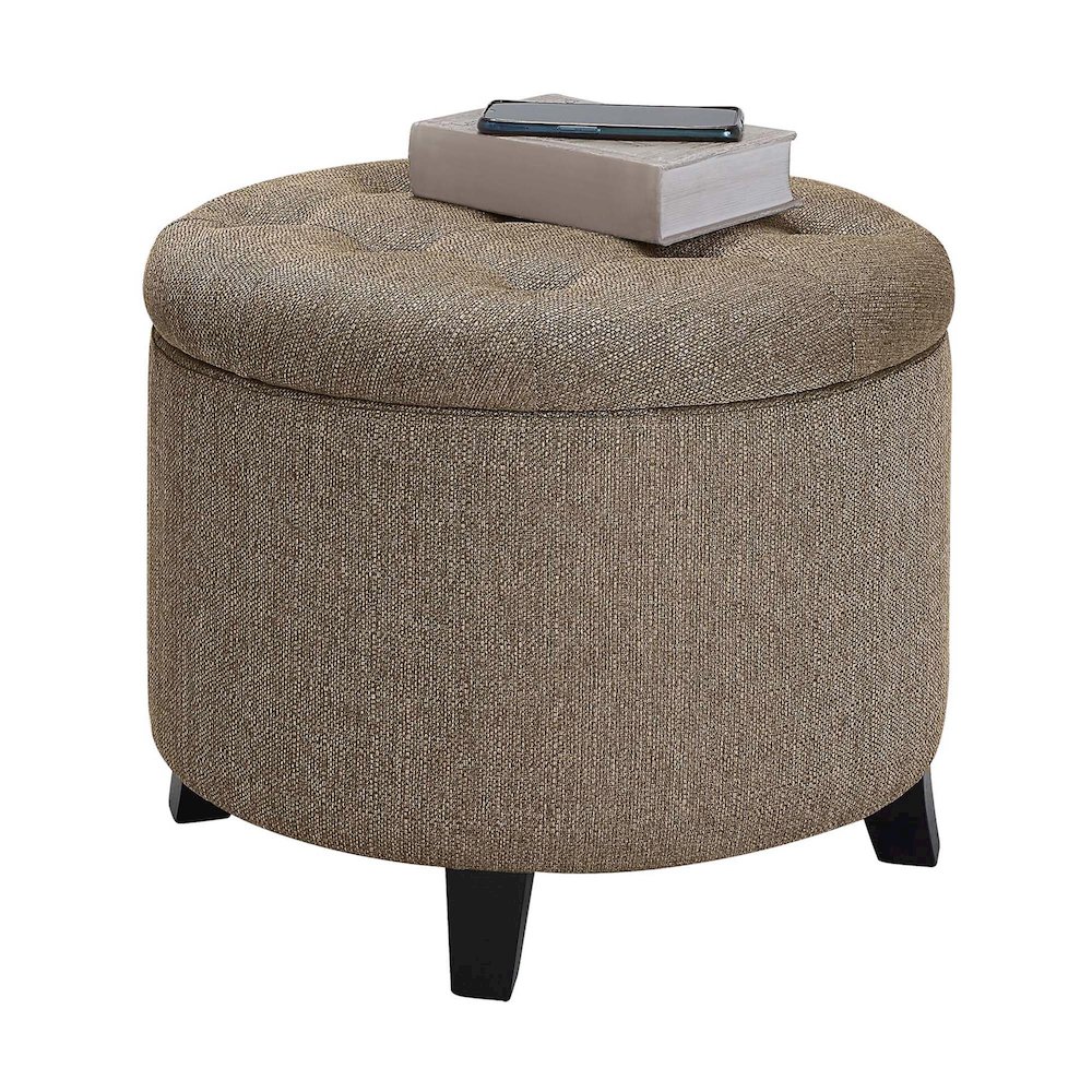Designs4Comfort Round Storage Ottoman. Picture 2