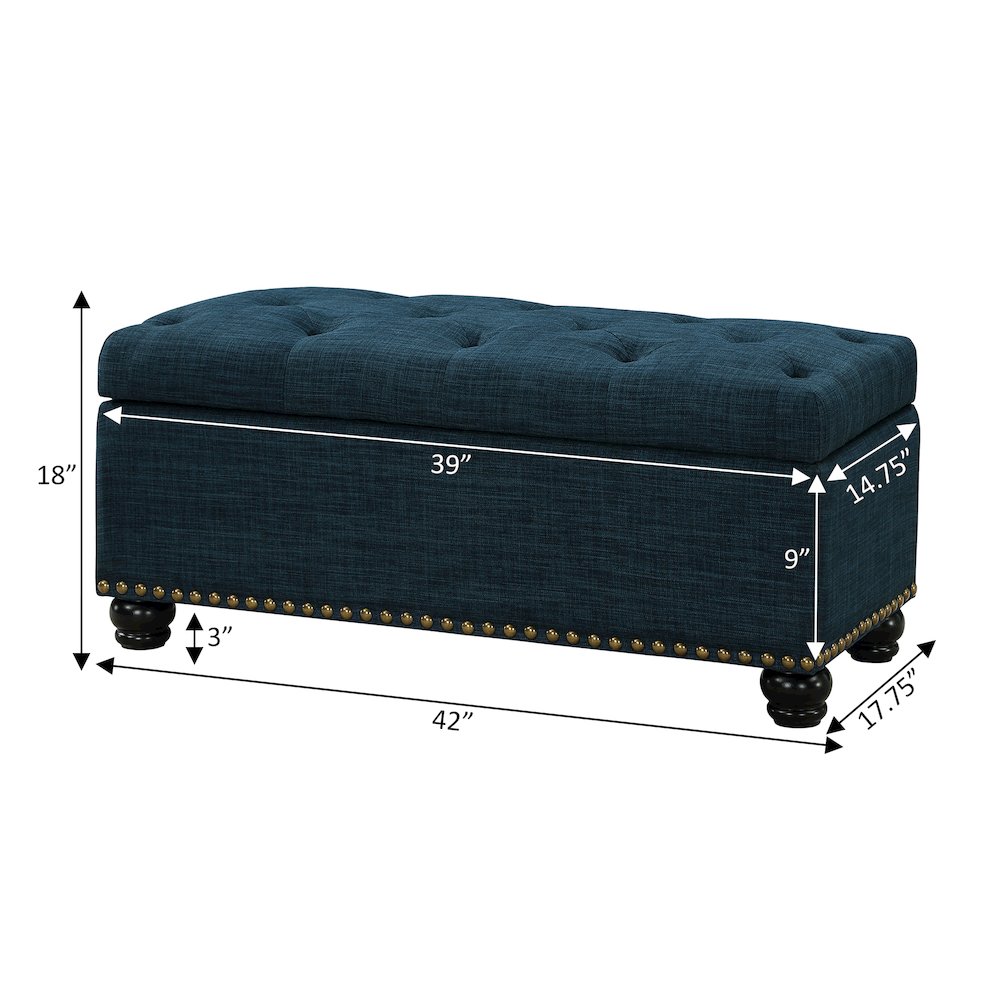 Designs4Comfort 9th Avenue Storage Ottoman Bench. Picture 6
