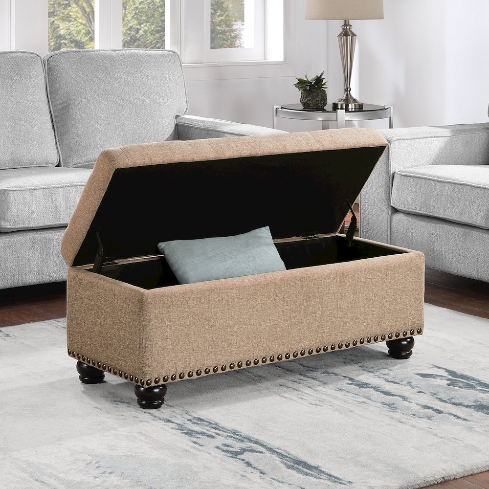 Designs4Comfort 9th Avenue Storage Ottoman Bench. Picture 2