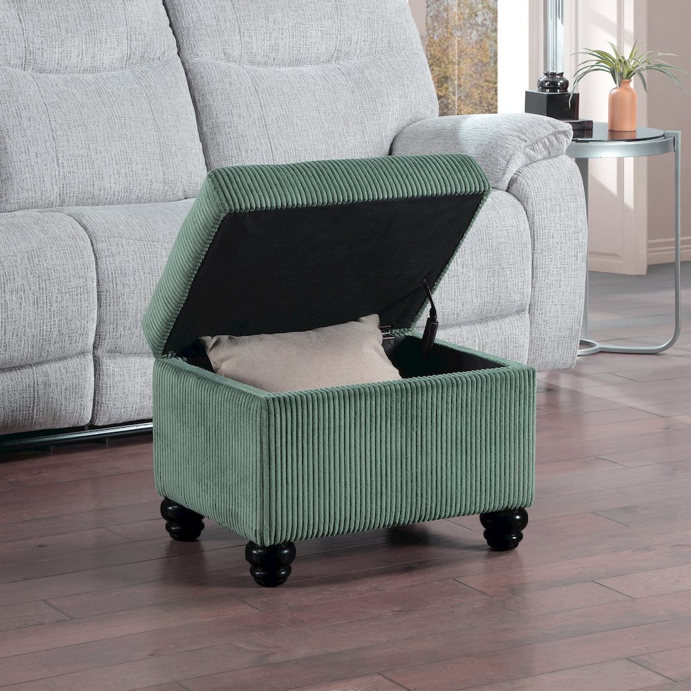 Designs4Comfort Corduroy 5th Avenue Storage Ottoman. Picture 2