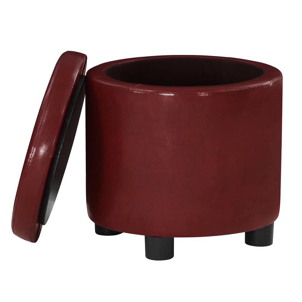 Designs 4 Comfort Round Accent Storage Ottoman with Reversible Tray Lid. Picture 4