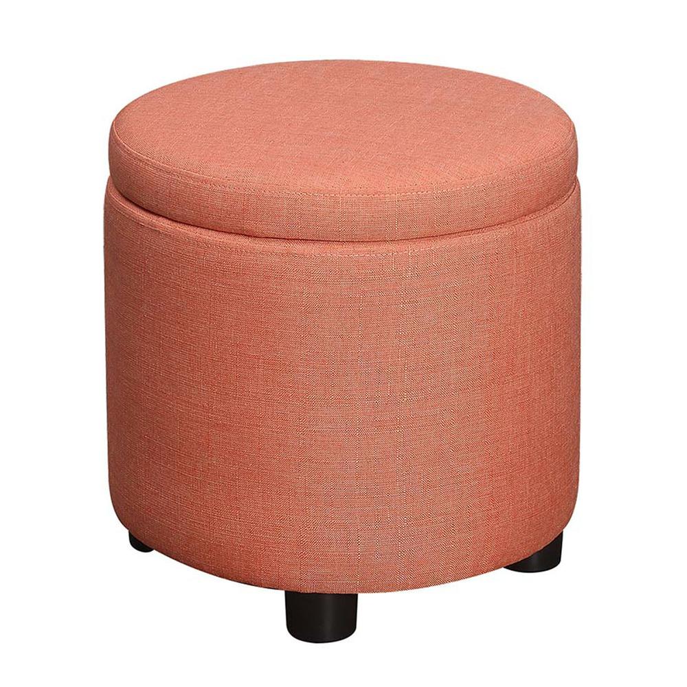 Designs 4 Comfort Round Accent Storage Ottoman with Reversible Tray Lid. Picture 1