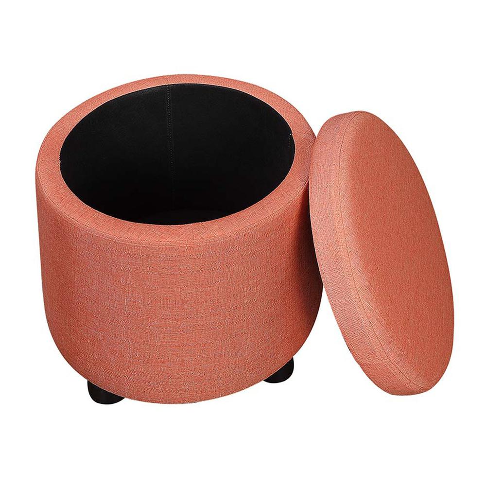 Designs 4 Comfort Round Accent Storage Ottoman with Reversible Tray Lid. Picture 4