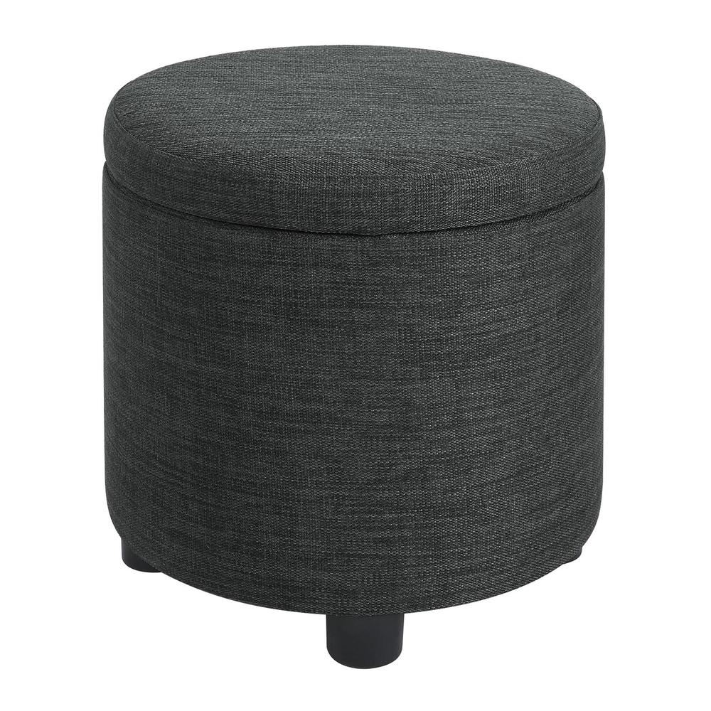 Designs 4 Comfort Round Accent Storage Ottoman with Reversible Tray Lid. Picture 1