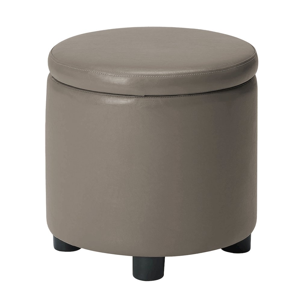 Designs 4 Comfort Round Accent Storage Ottoman with Reversible Tray Lid. Picture 1