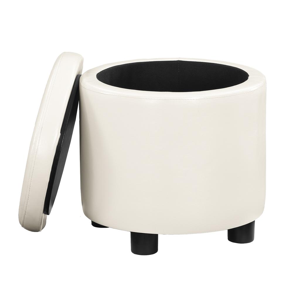 Designs 4 Comfort Round Accent Storage Ottoman with Reversible Tray Lid. Picture 4