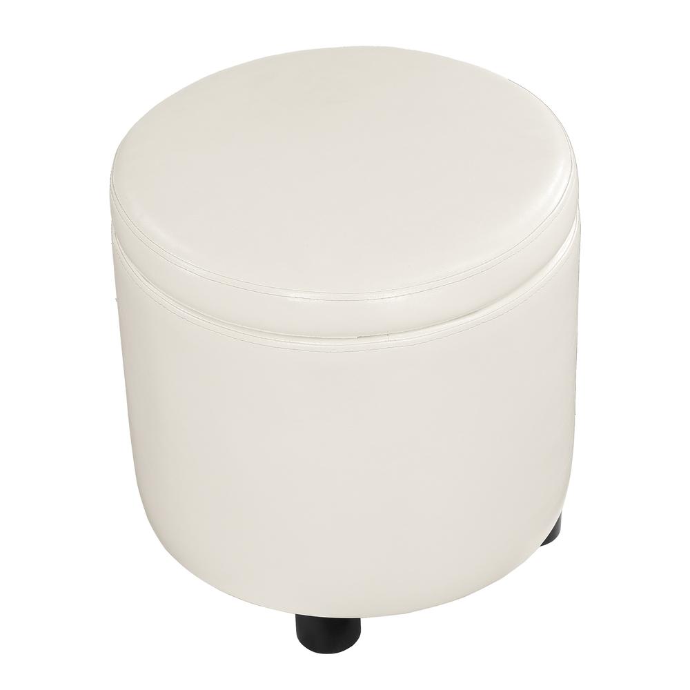 Designs 4 Comfort Round Accent Storage Ottoman with Reversible Tray Lid. Picture 5