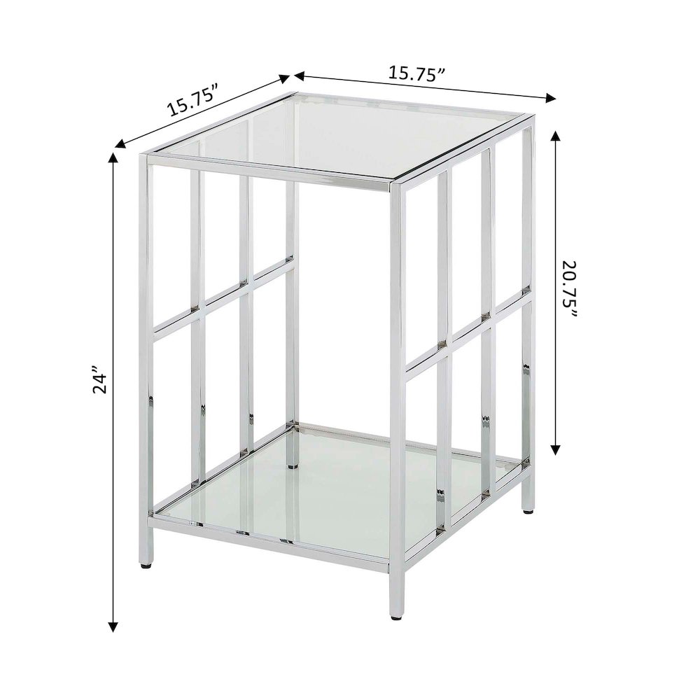 Mission Glass End Table. Picture 4