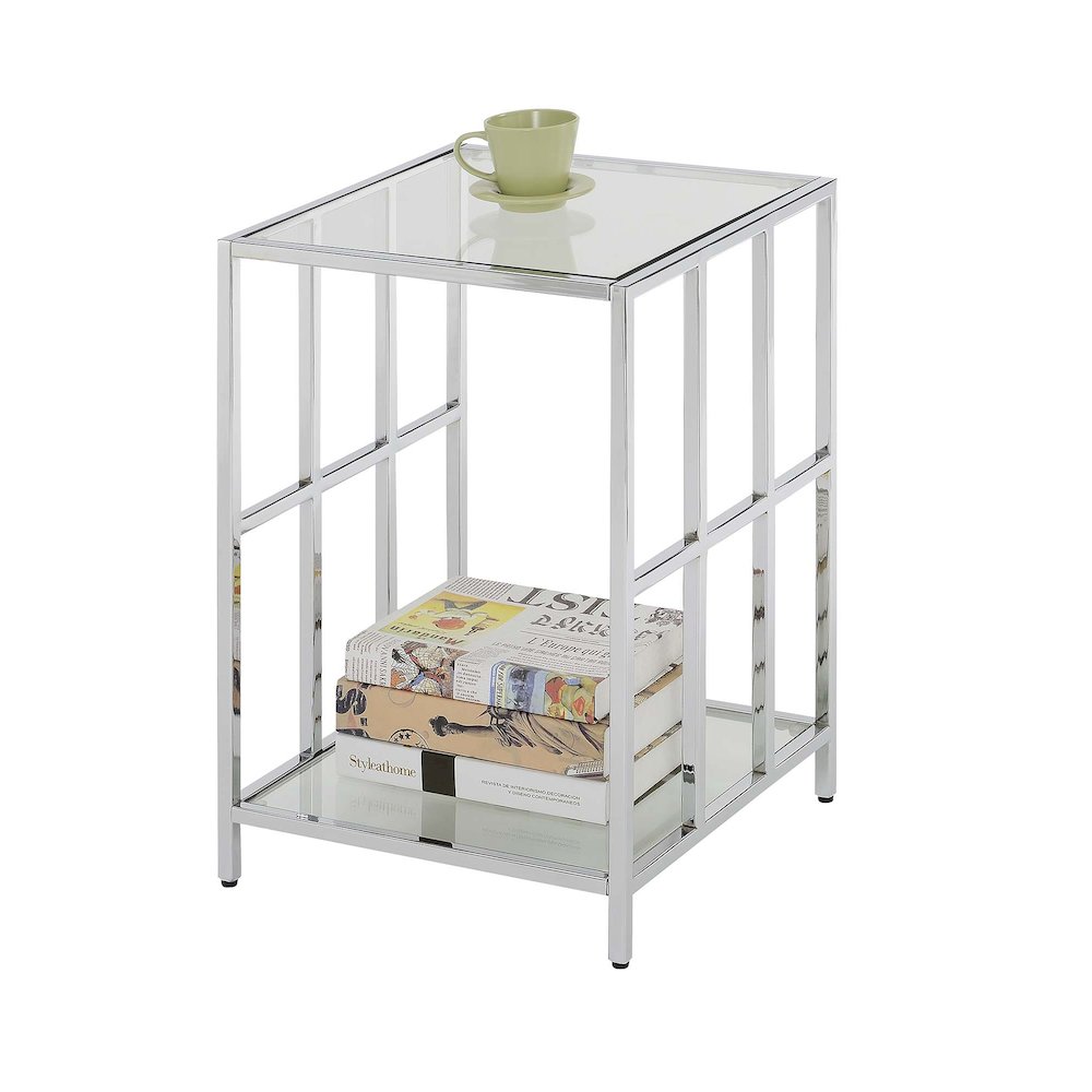 Mission Glass End Table. Picture 3