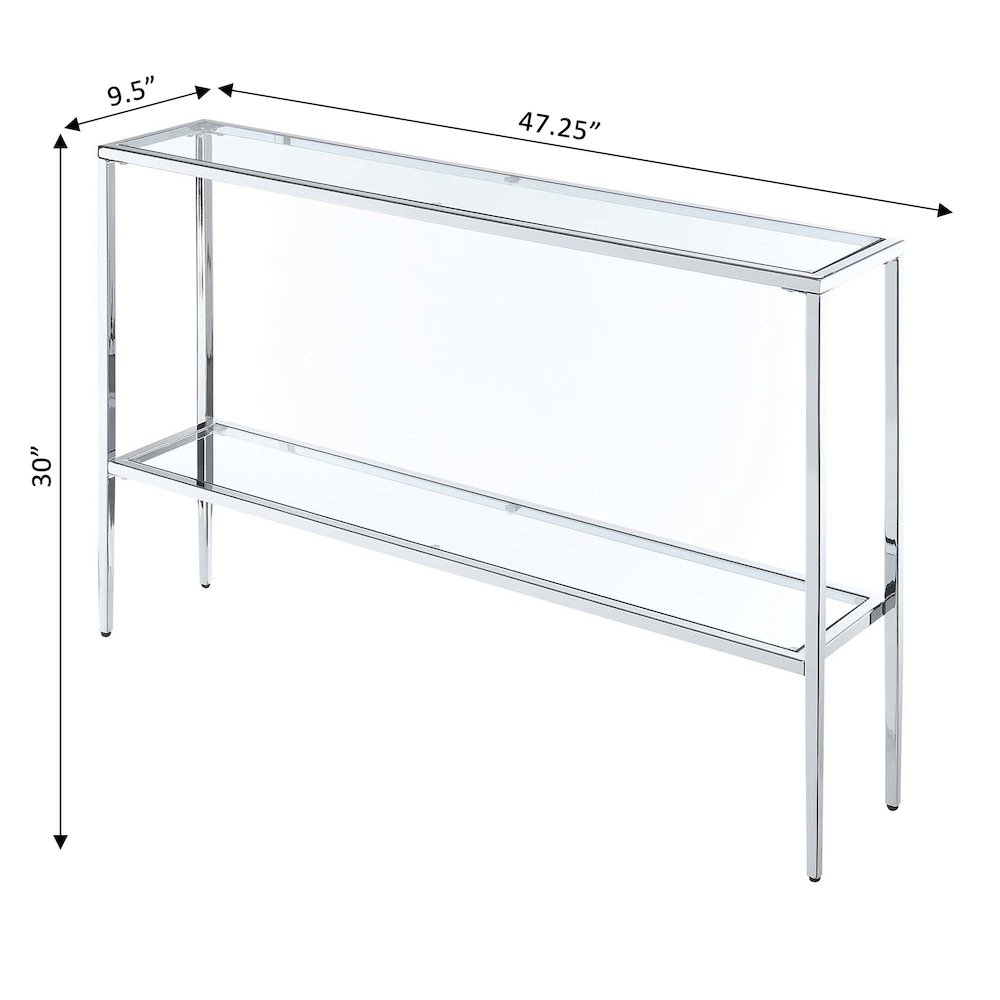 Nadia Chrome Console Table. Picture 4