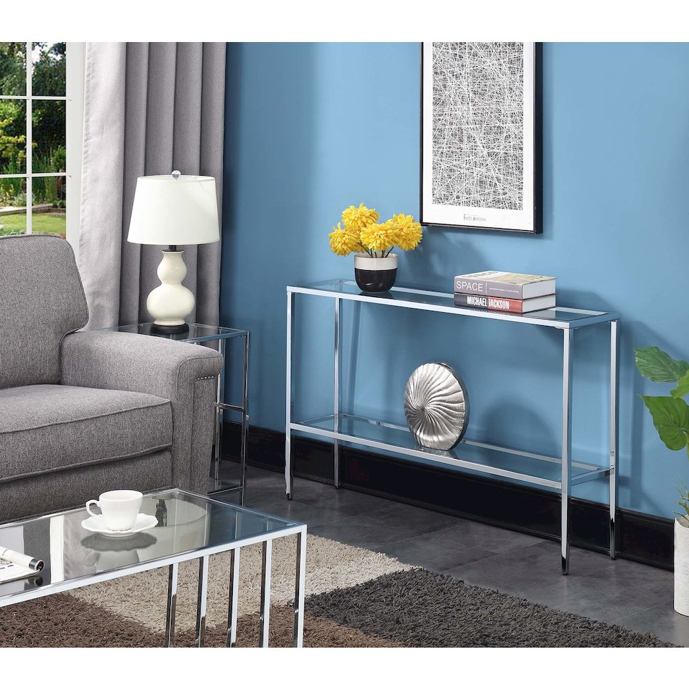 Nadia Chrome Console Table. Picture 2
