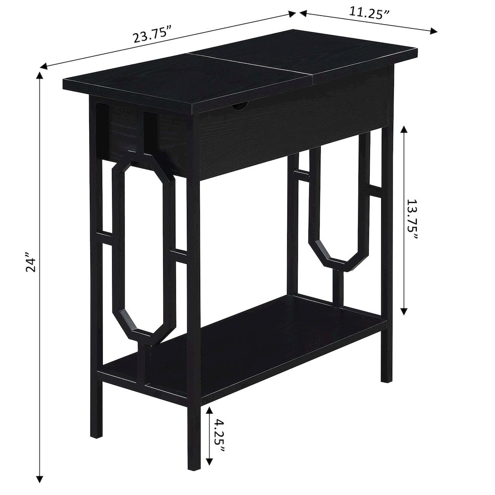 Omega Flip Top End Table with Charging Station*. Picture 7