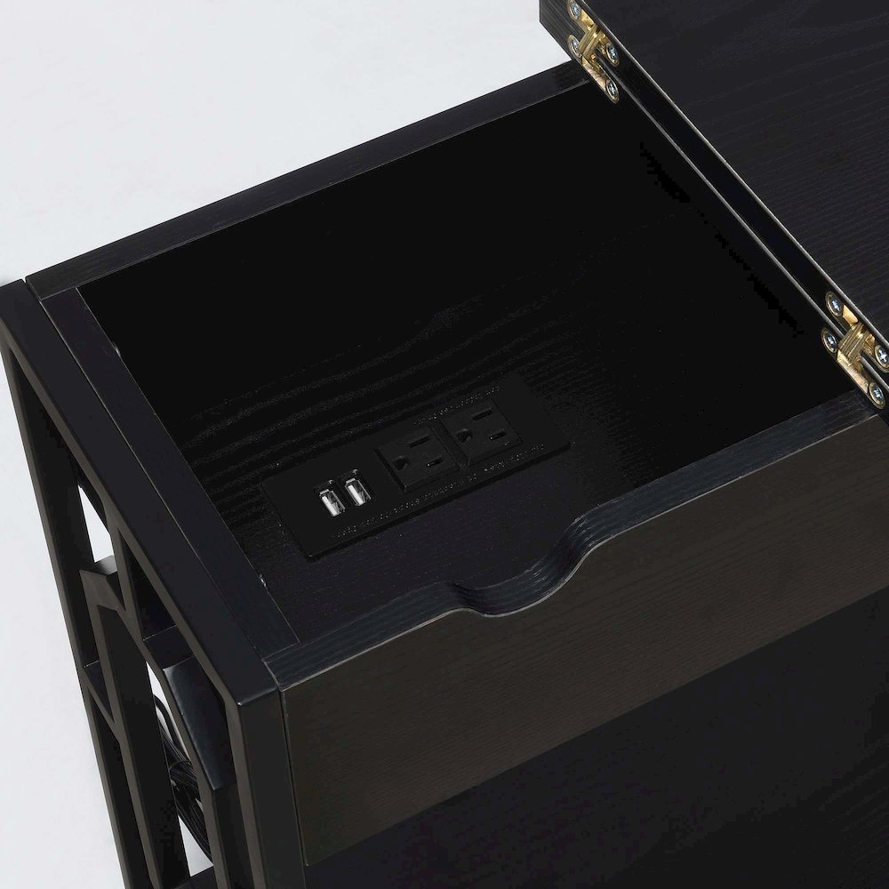Omega Flip Top End Table with Charging Station*. Picture 6
