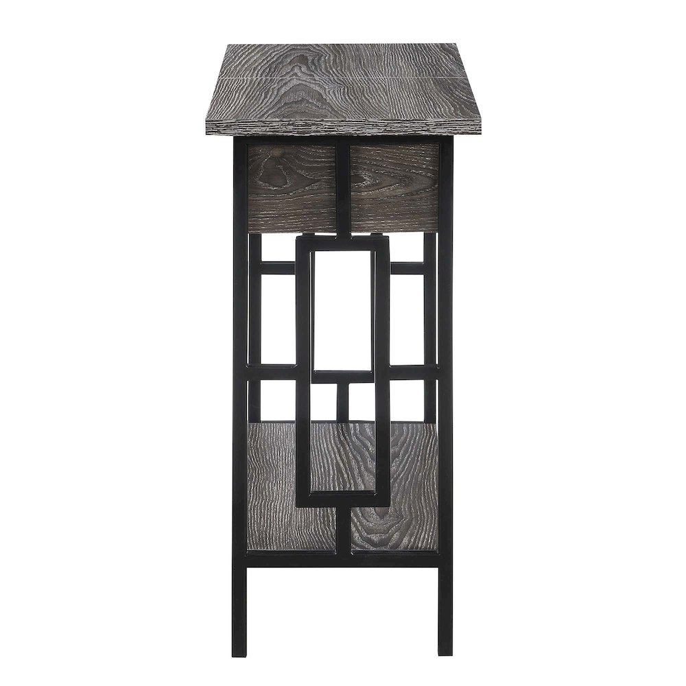 Town Square Flip Top End Table with Charging Station and Shelf. Picture 6