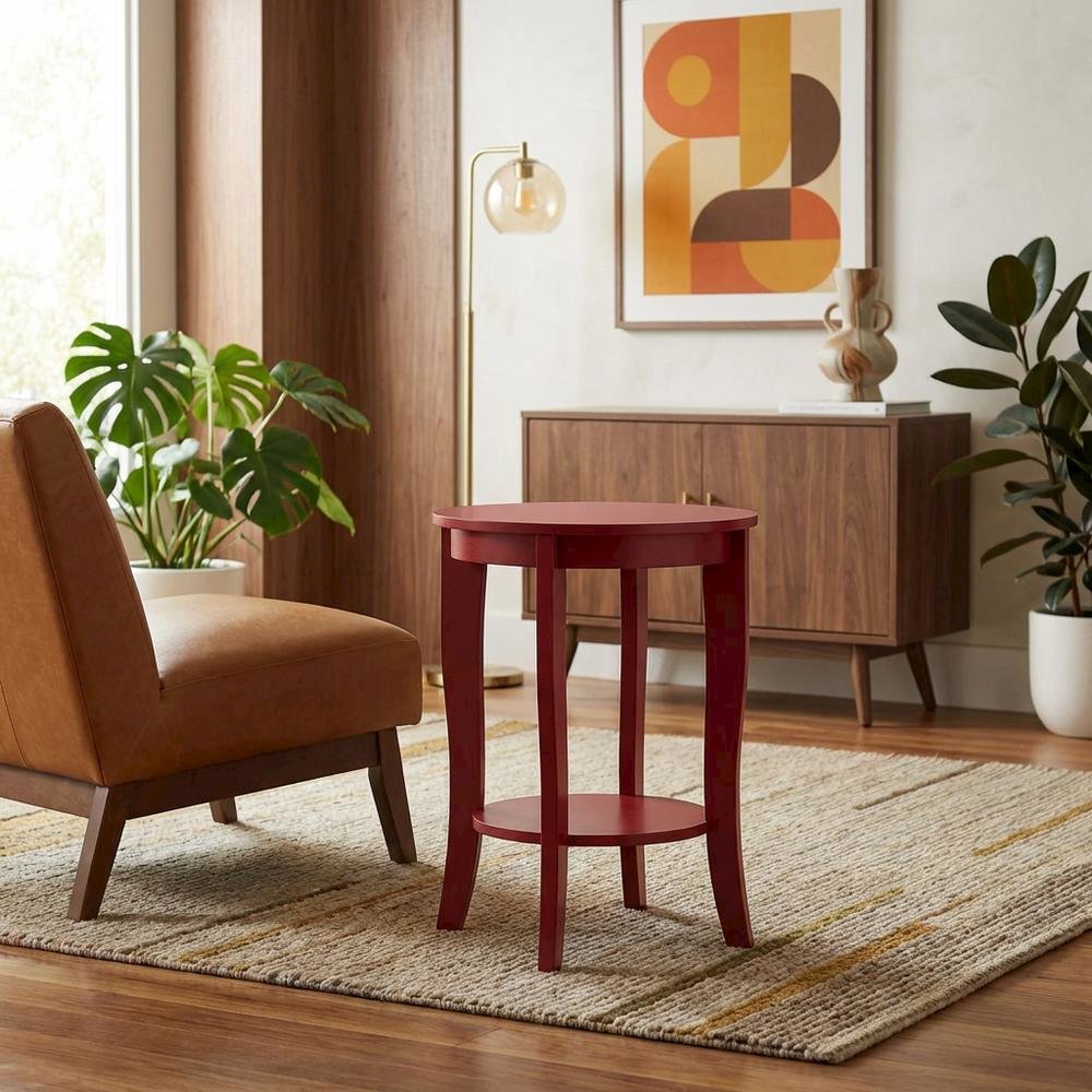 Round End Table with Modern Design and Durable Construction. Picture 2