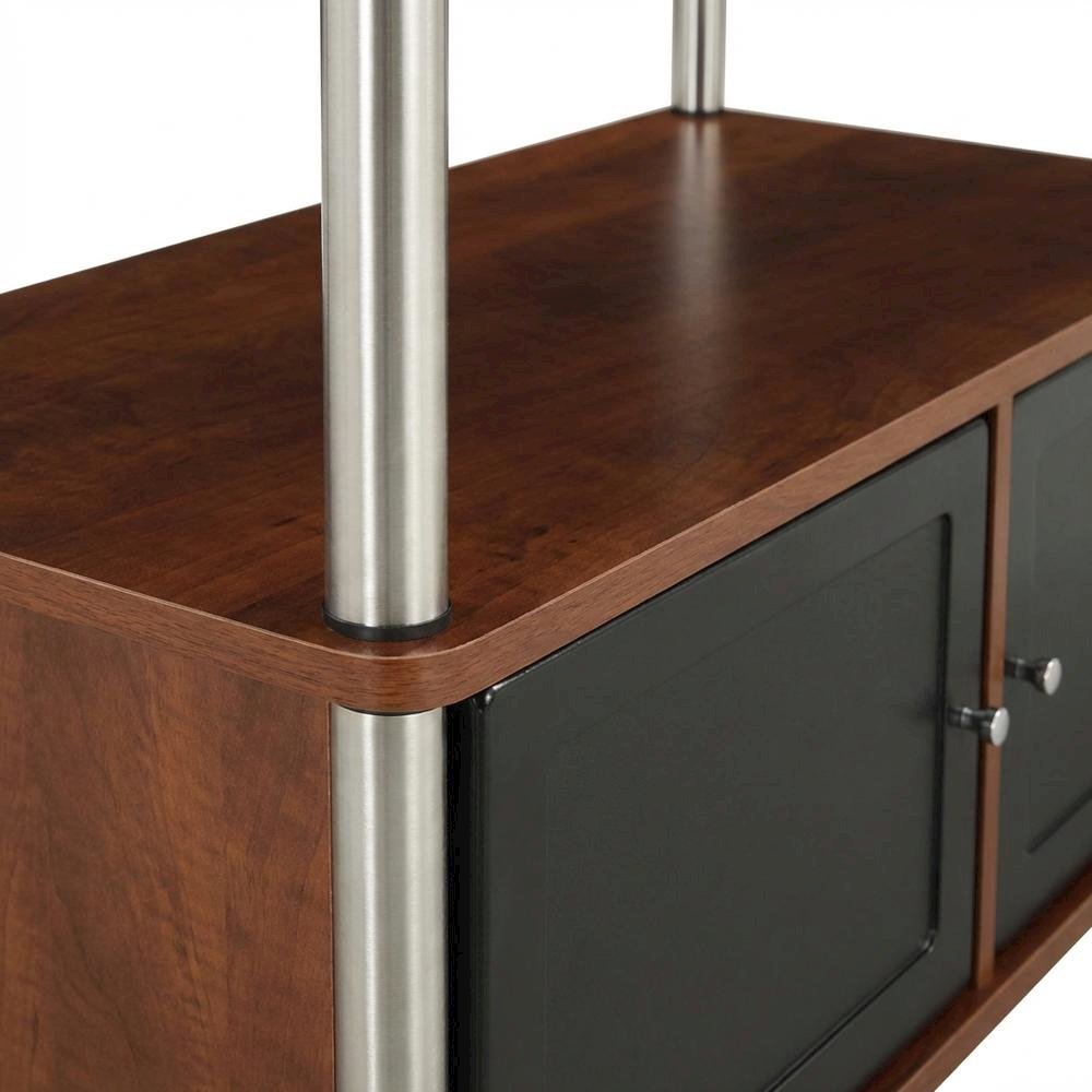 3-Tier TV Stand in Black for TVs Up to 37 Inches. Picture 3