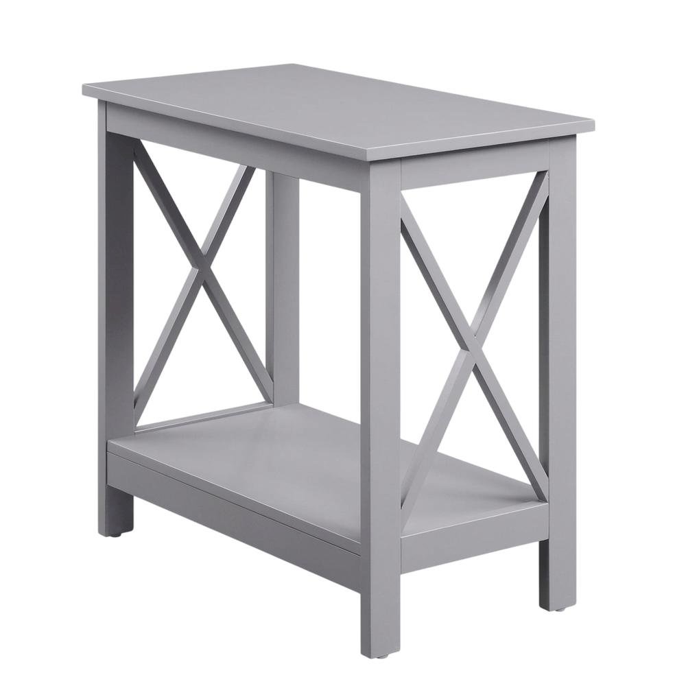 Wooden end table with shelf for living room or bedroom use. Picture 1