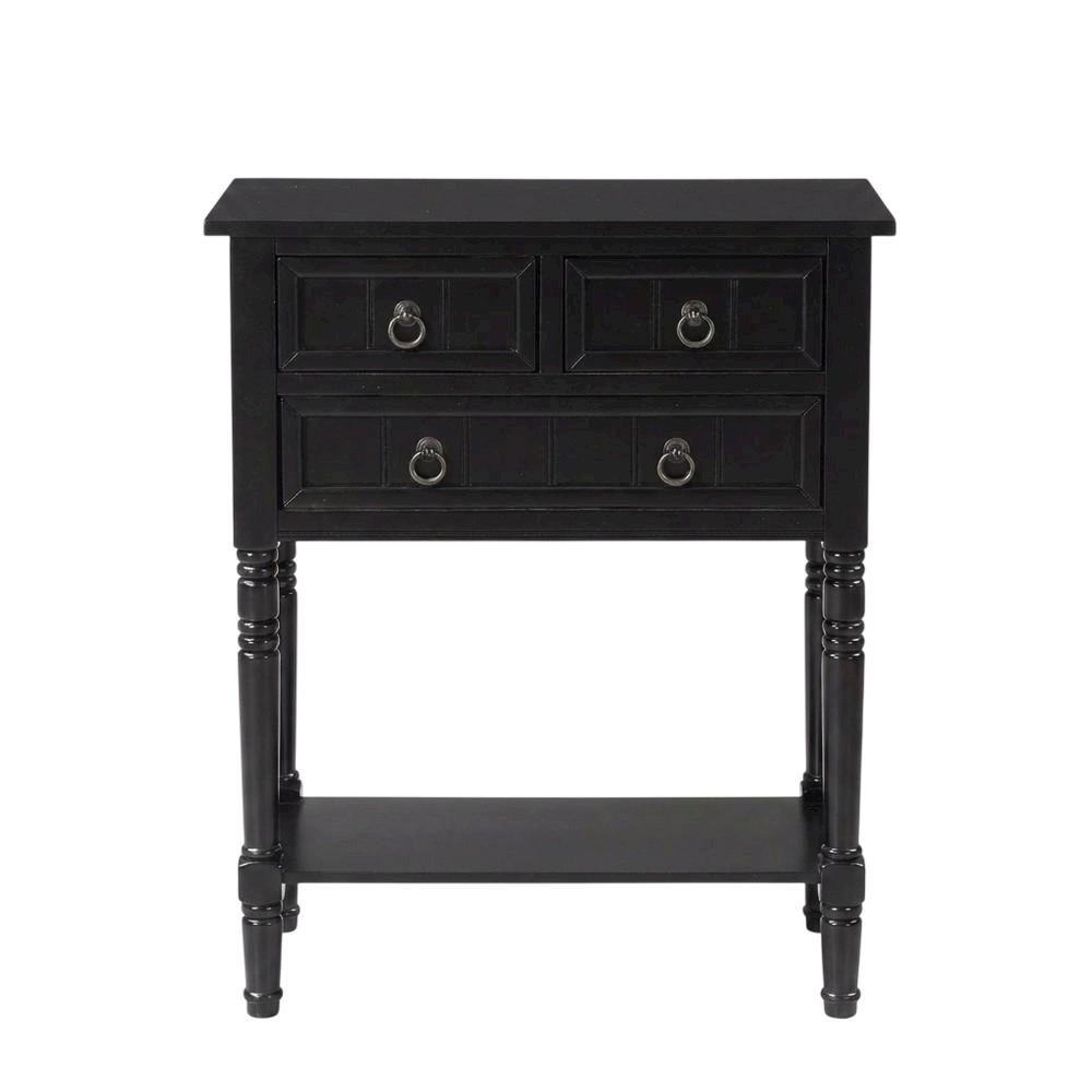 Black Hall Table, Rubberwood and MDF, Slim Entryway Console. Picture 4