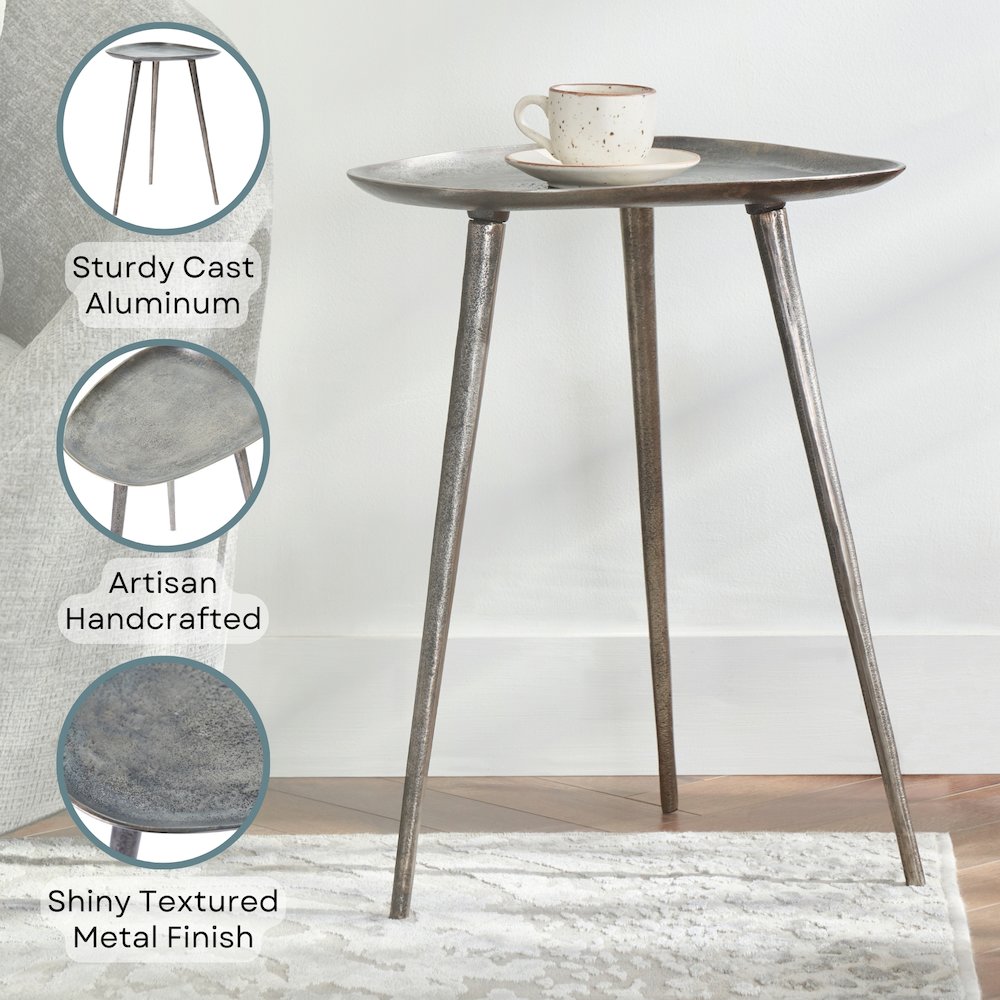 Bali Metal Tall End Table. Picture 3