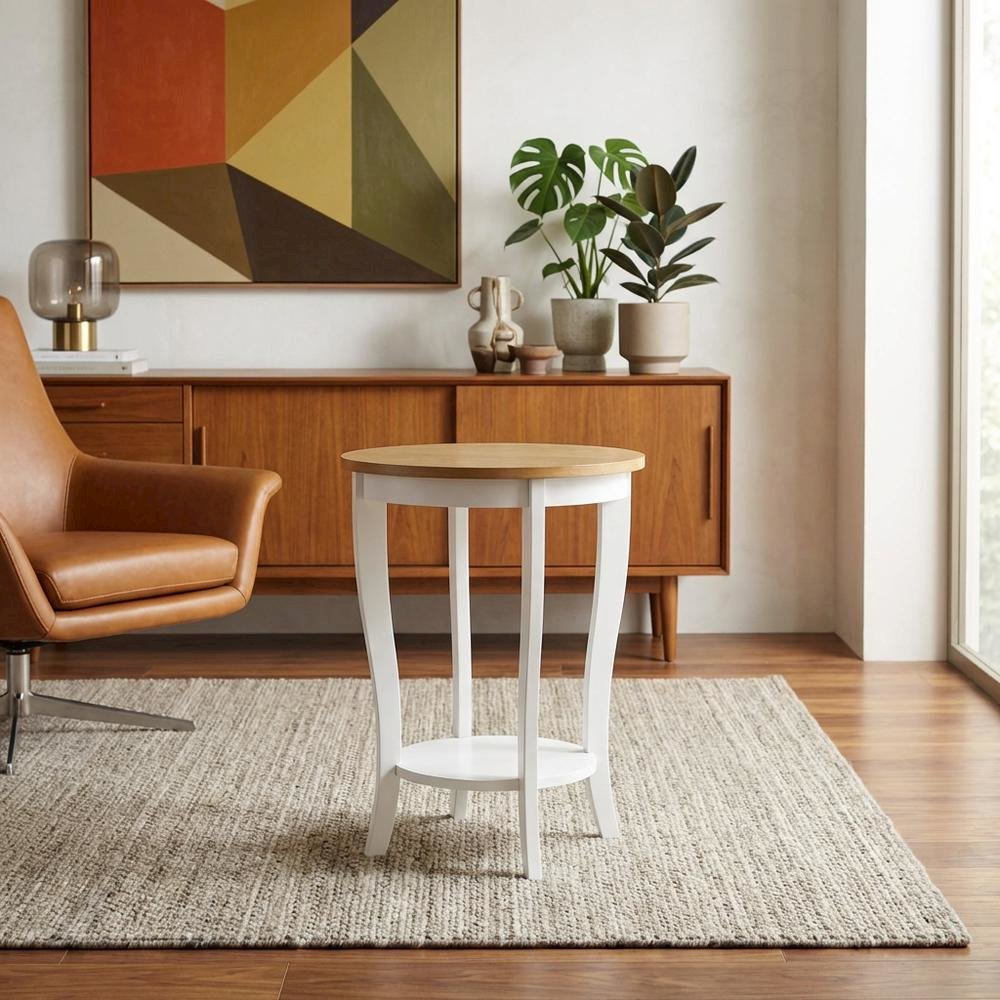 Round End Table in Contemporary Finish with Sturdy Surface for Living Room. Picture 2