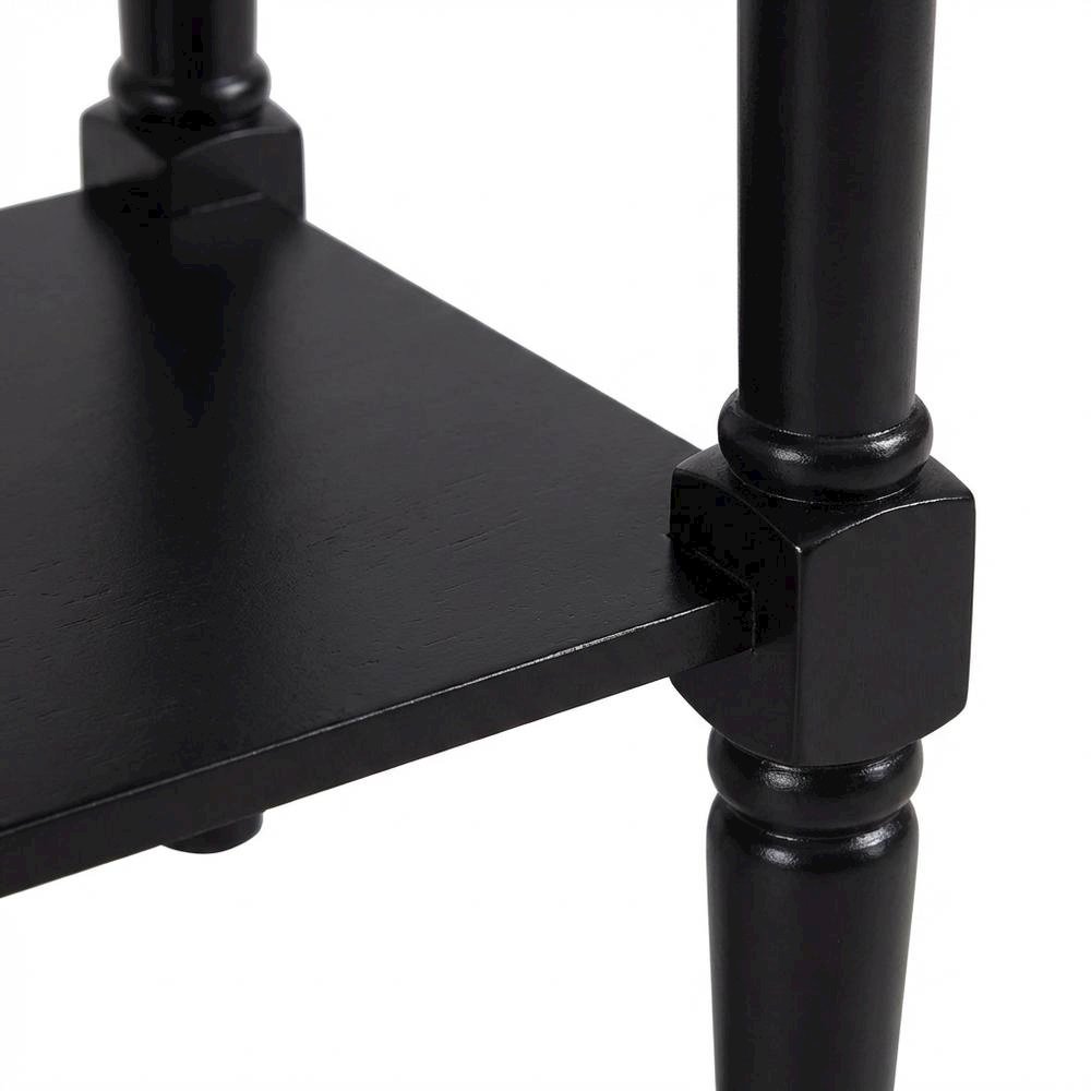 Black Hall Table, Rubberwood and MDF, Slim Entryway Console. Picture 5