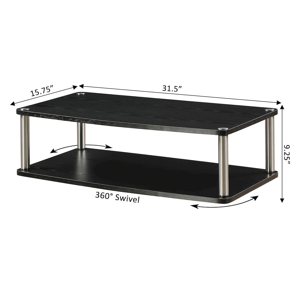 Designs2Go XL Double Tier Swivel Riser for TVs up to 37 Inches. Picture 6