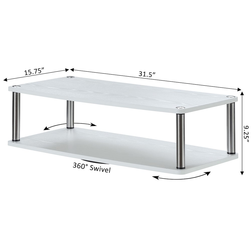 Designs2Go XL Double Tier Swivel Riser for TVs up to 37 Inches. Picture 5