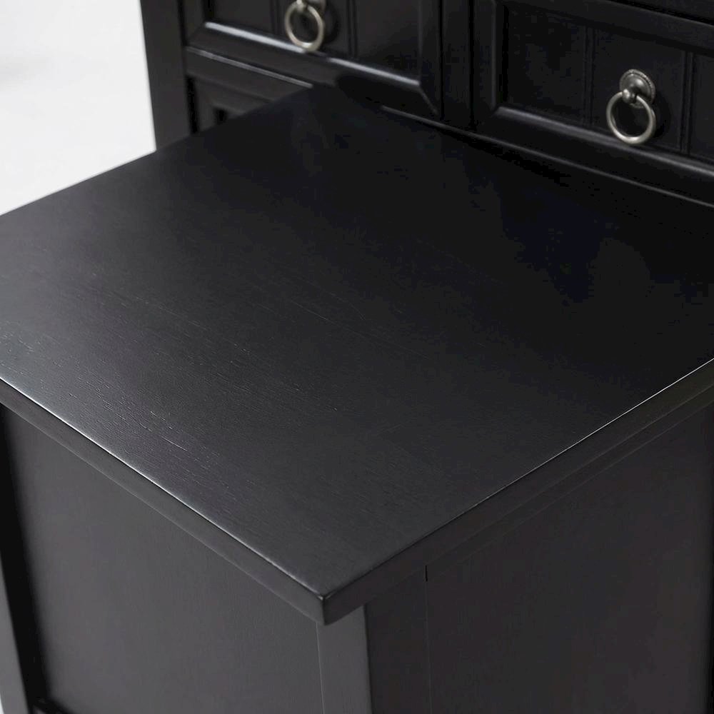 Black Hall Table, Rubberwood and MDF, Slim Entryway Console. Picture 6