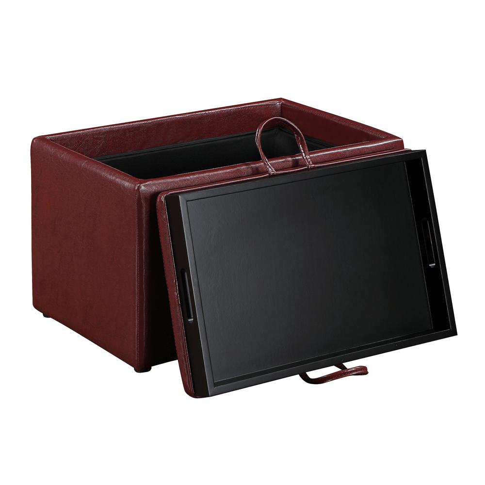 Designs4Comfort Accent Storage Ottoman with Reversible Tray. Picture 6