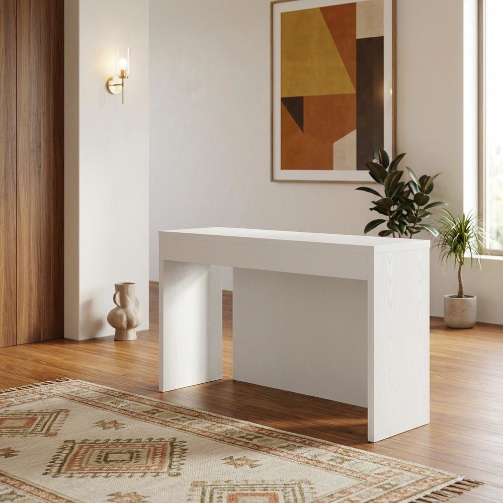 Entryway Console Desk, White, 48 Inch, Versatile, Hall Table. Picture 2