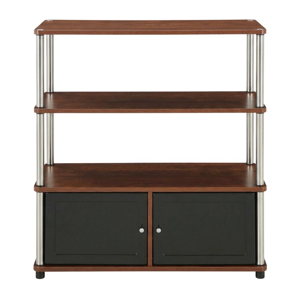 TV stand in contemporary wood finish with spacious storage. Picture 2
