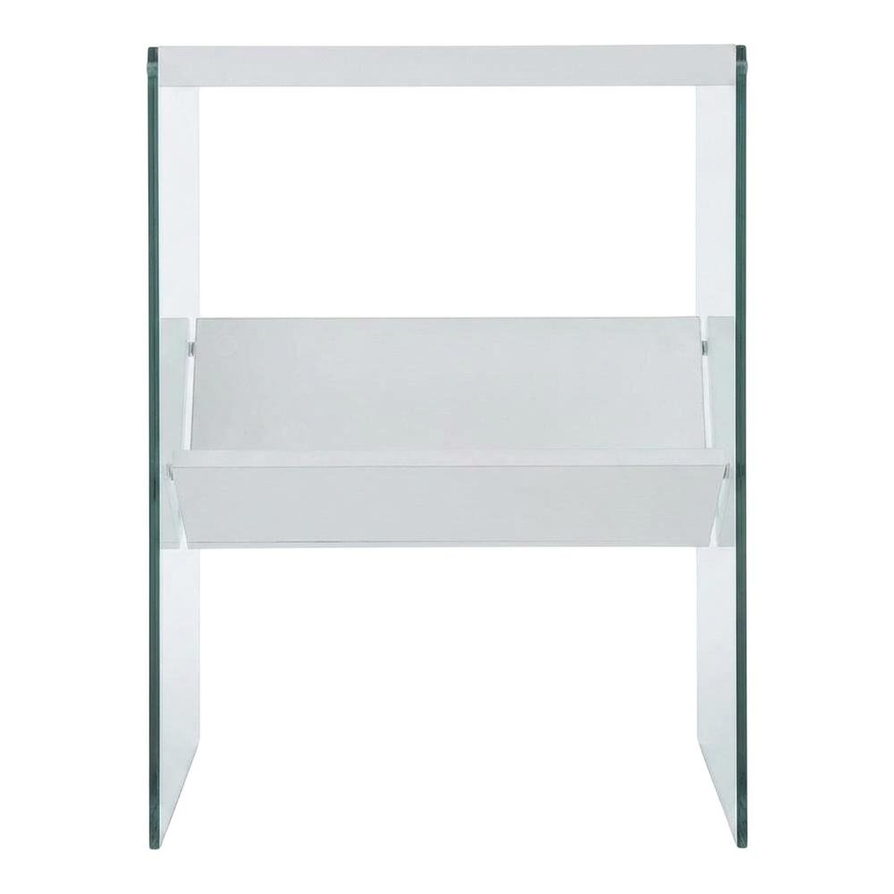 Black Wood End Table with Storage Shelf and Modern Design. Picture 4
