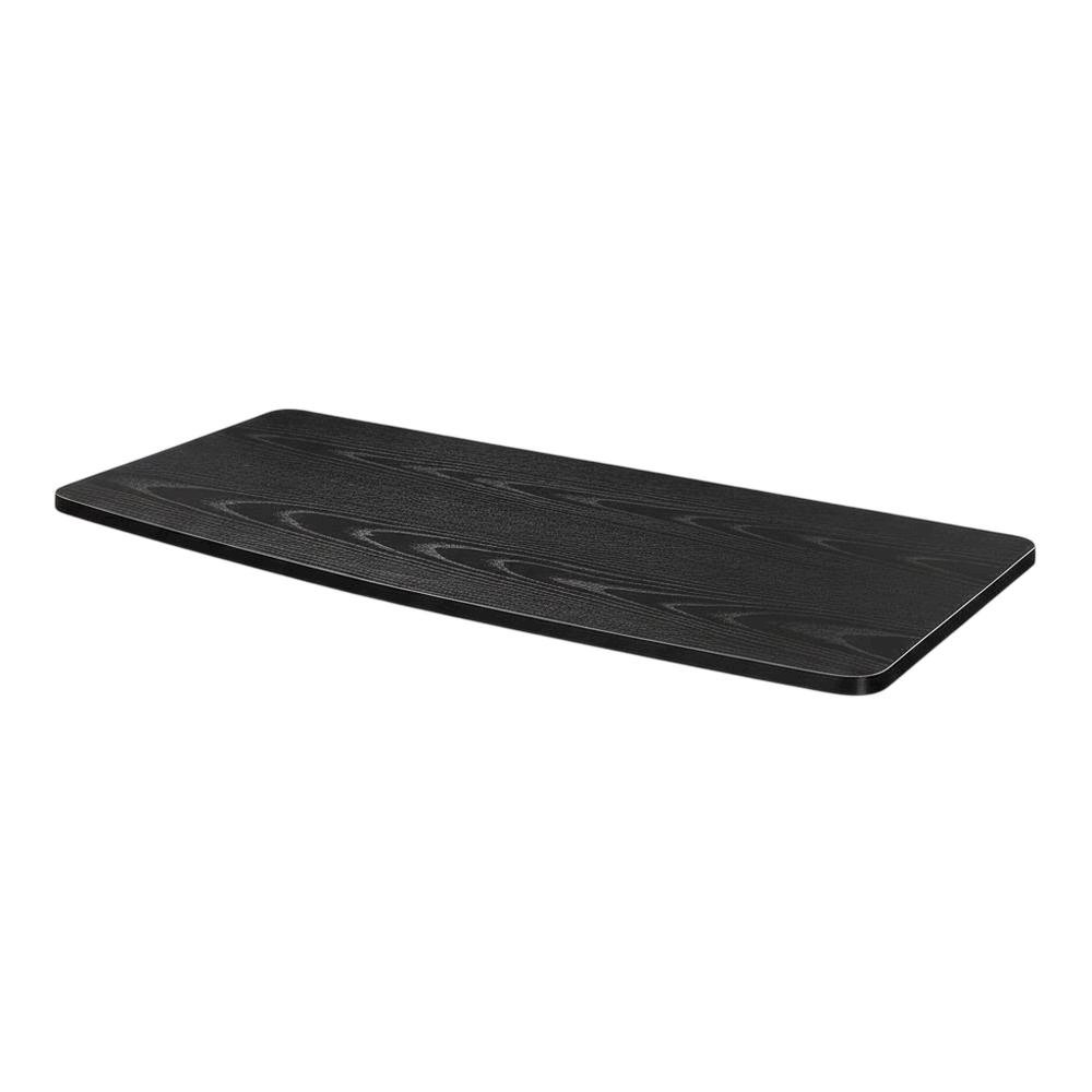 Black TV Stand, Swivel Riser, 37-Inch Screens, Particle Board Construction. Picture 1