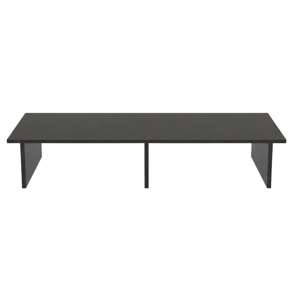 Black TV/Monitor Riser for Screens Up to 43 Inches with Durable Melamine Veneer. Picture 4