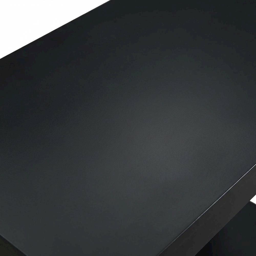 Slim Chairside Table, Black, Bottom Shelf, Quick Setup. Picture 5