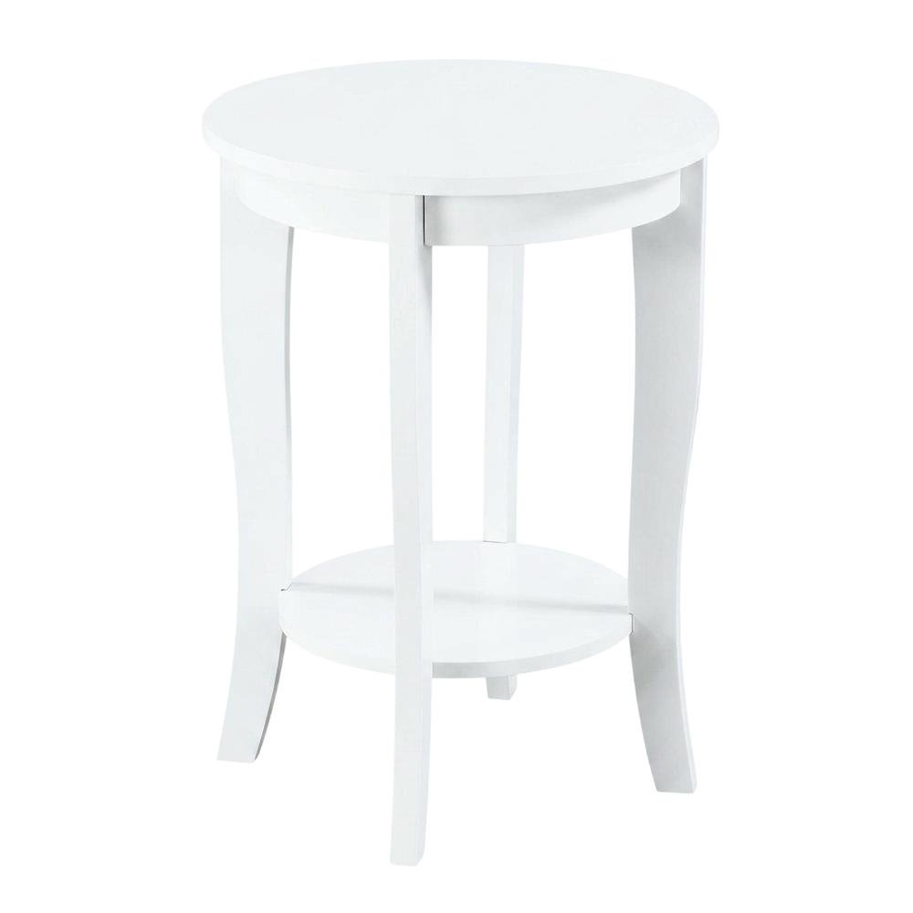 Round End Table with Smooth Surface and Compact Design. Picture 1