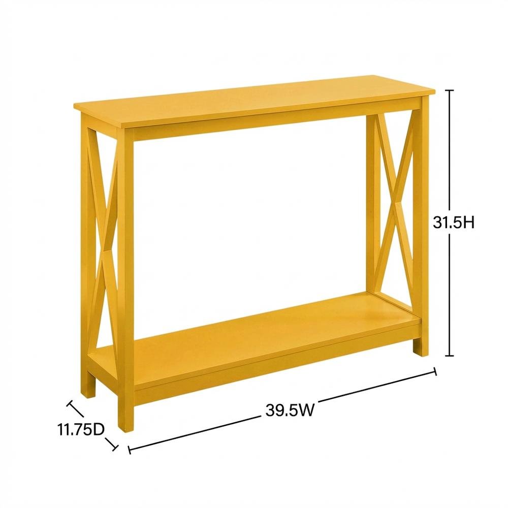 Contemporary Console Table with Open Shelf for Entryway or Living Room. Picture 7