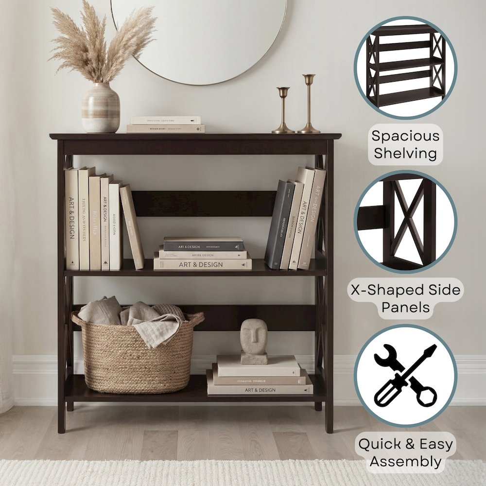 Oxford 3 Tier Bookcase. Picture 3