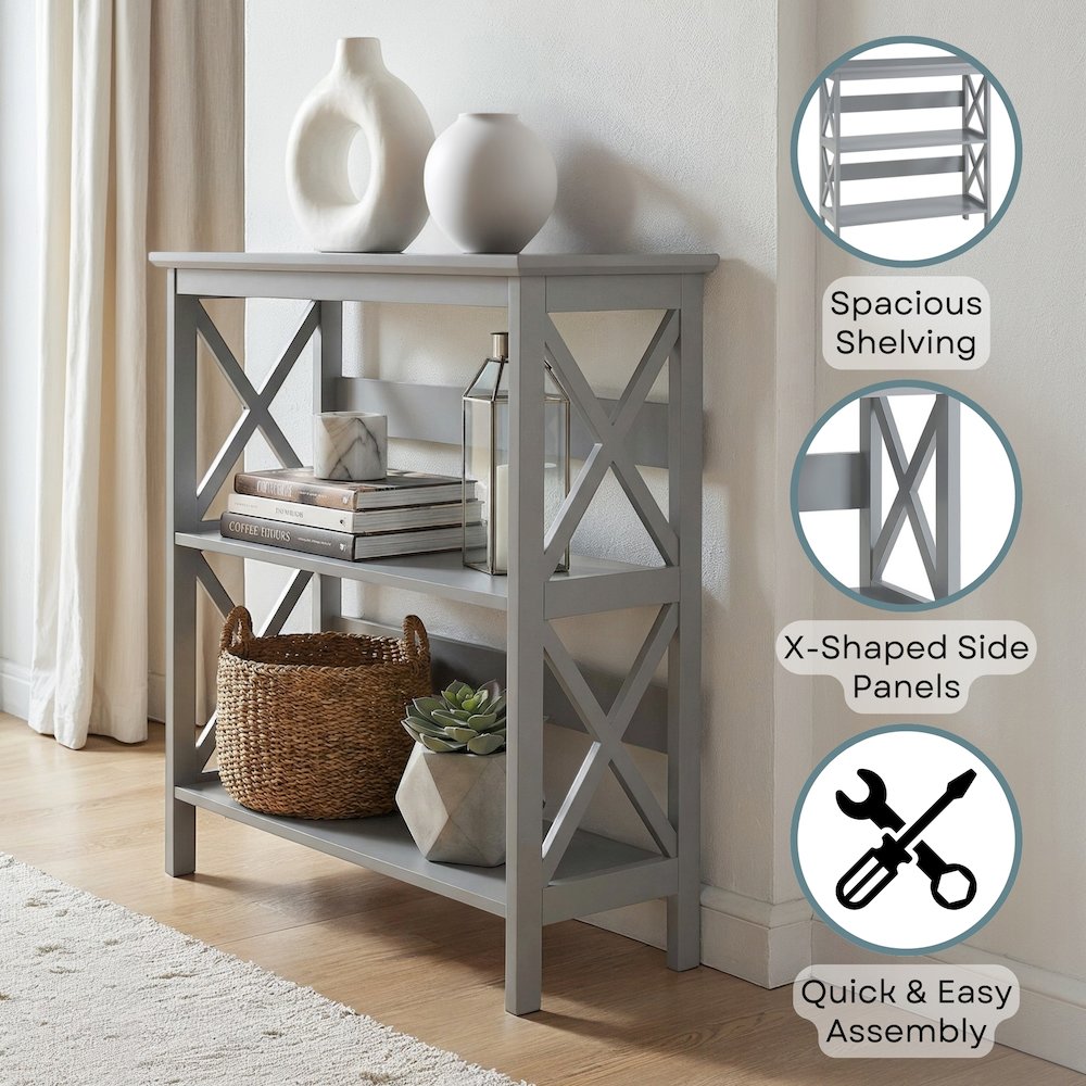 Oxford 3 Tier Bookcase. Picture 3