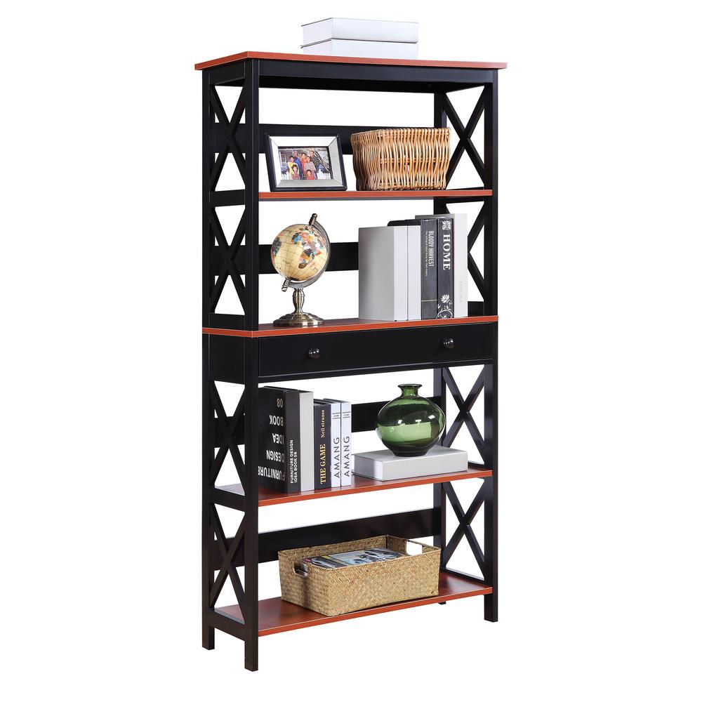Oxford 5 Tier Bookcase with Drawer. Picture 5