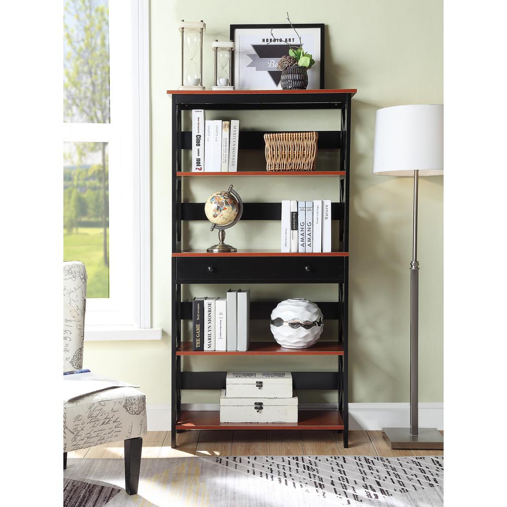 Oxford 5 Tier Bookcase with Drawer. Picture 3