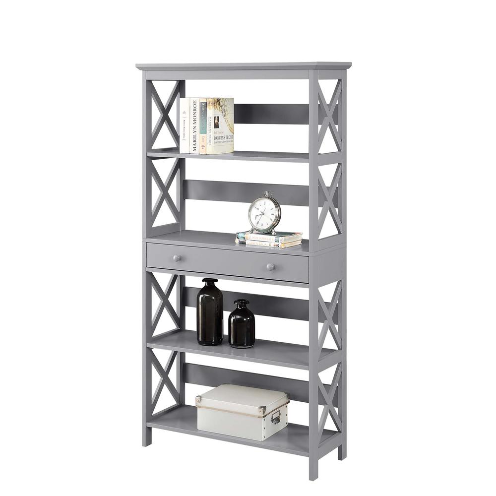 Oxford 5 Tier Bookcase with Drawer. Picture 5