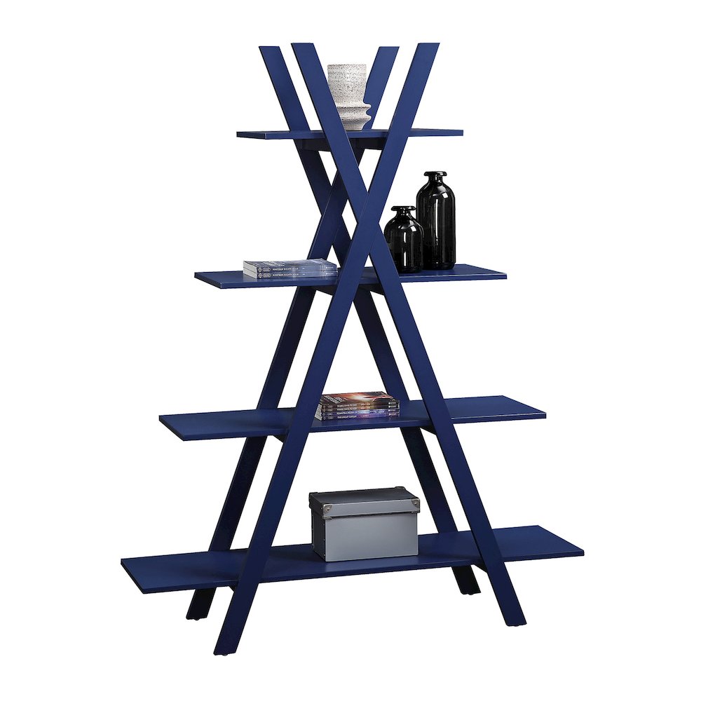Oxford A Frame Bookshelf, Cobalt Blue. Picture 3