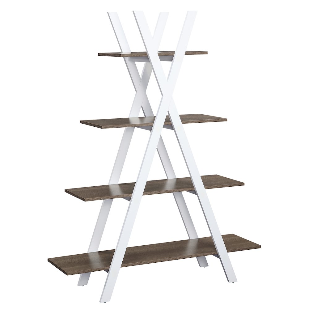 Oxford A Frame Bookshelf, Driftwood/White. Picture 1