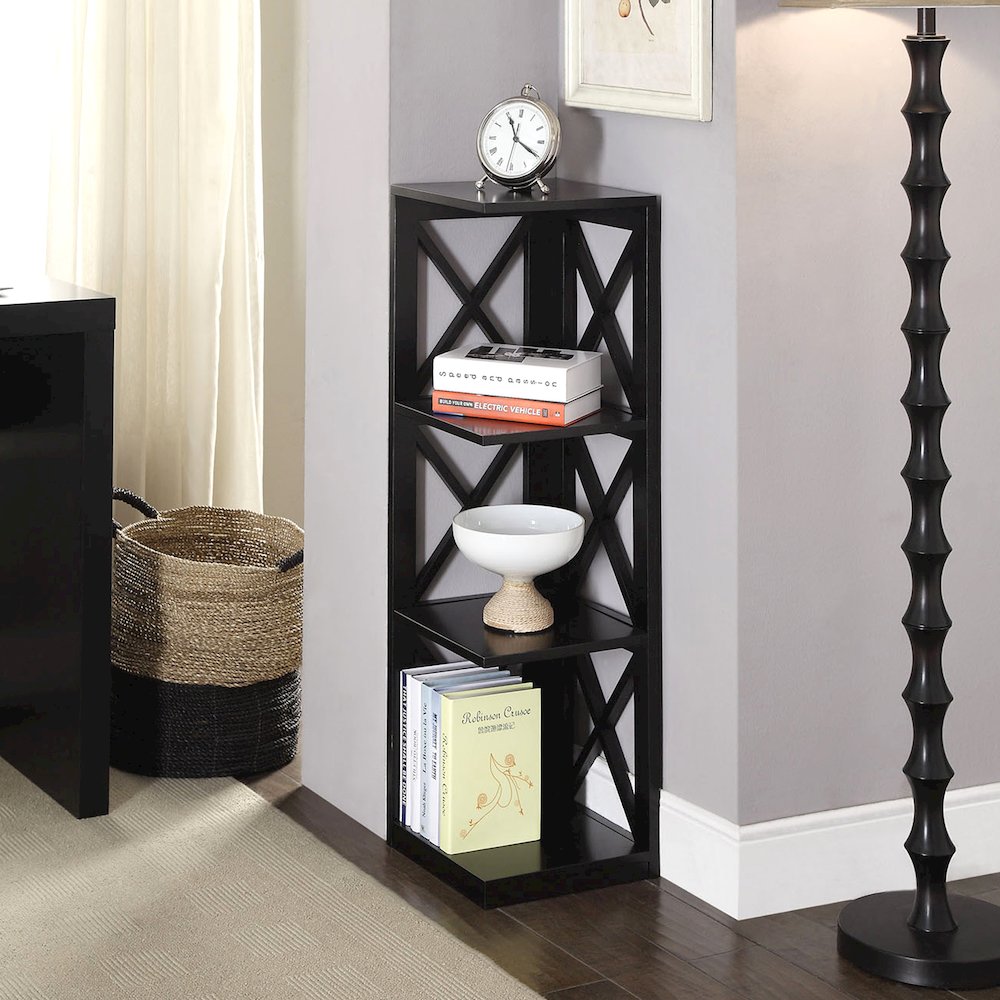 Oxford 3 Tier Corner Bookcase. Picture 2